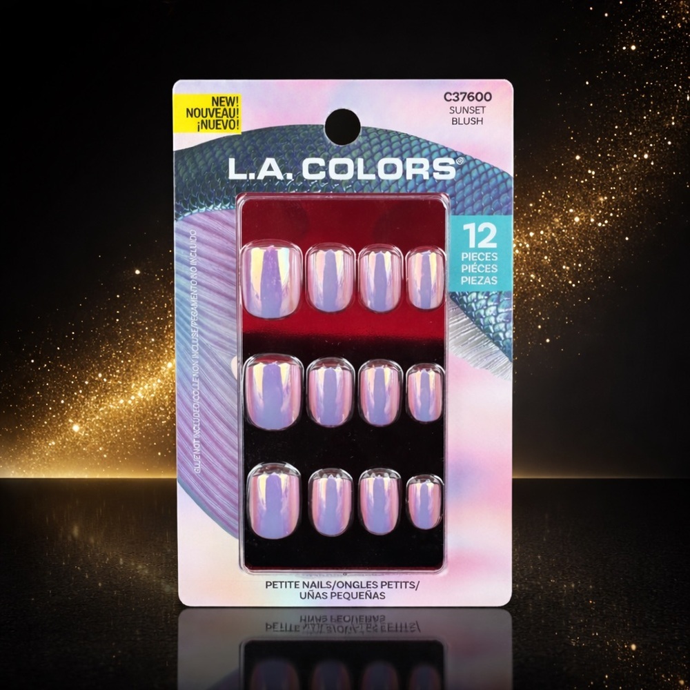 L.A. Colors Sunset Blush Nail Set - Iridescent Purple
